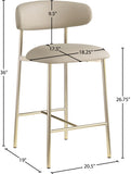 Lupita Vegan Leather Upholstered Counter Stool — 995-C - Taupe - 995Taupe-C Dim