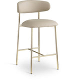 Lupita Vegan Leather Upholstered Counter Stool — 995-C - Taupe - 995Taupe-C