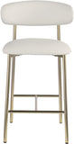 Lupita Vegan Leather Upholstered Counter Stool — 995-C - White - 995White-C alternate view 2