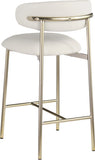 Lupita Vegan Leather Upholstered Counter Stool — 995-C - White - 995White-C alternate view 5