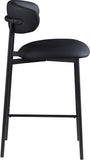 Lupita Vegan Leather Upholstered Counter Stool — 996-C - Black - 996Black-C alternate view 3