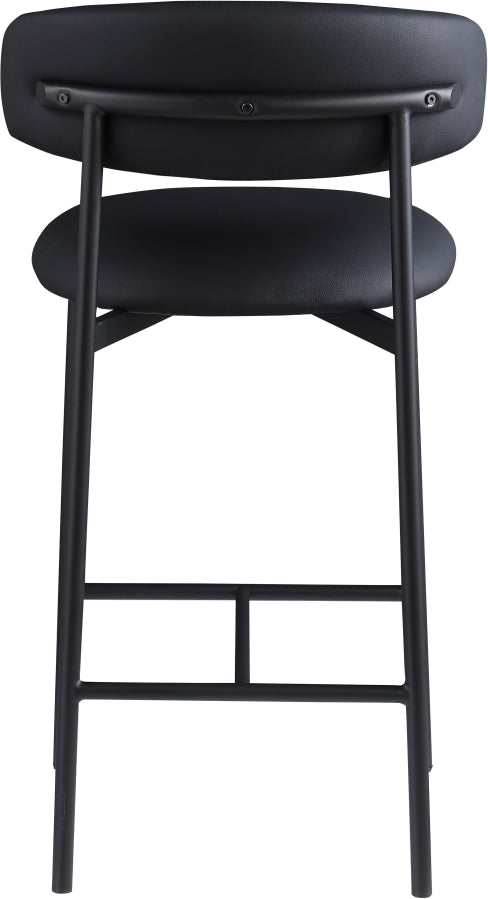 Lupita Vegan Leather Upholstered Counter Stool — 996-C - Black - 996Black-C alternate view 4