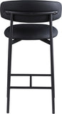 Lupita Vegan Leather Upholstered Counter Stool — 996-C - Black - 996Black-C alternate view 4
