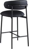 Lupita Vegan Leather Upholstered Counter Stool — 996-C - Black - 996Black-C alternate view 5