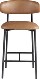 Lupita Vegan Leather Upholstered Counter Stool — 996-C - Cognac - 996Cognac-C alternate view 2