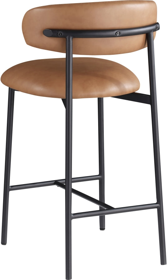 Lupita Vegan Leather Upholstered Counter Stool — 996-C - Cognac - 996Cognac-C alternate view 5
