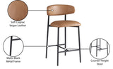 Lupita Vegan Leather Upholstered Counter Stool — 996-C - Cognac - 996Cognac-C Infographic