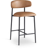 Lupita Vegan Leather Upholstered Counter Stool — 996-C - Cognac - 996Cognac-C