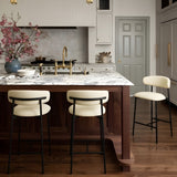 Lupita Vegan Leather Upholstered Counter Stool — 996-C - Cream - 996Cream-C alternate view 1