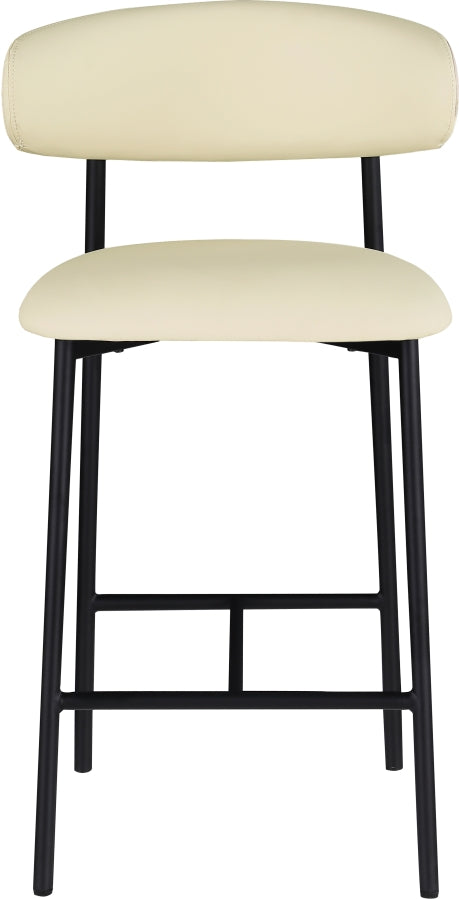 Lupita Vegan Leather Upholstered Counter Stool — 996-C - Cream - 996Cream-C alternate view 2
