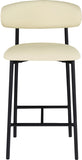 Lupita Vegan Leather Upholstered Counter Stool — 996-C - Cream - 996Cream-C alternate view 2
