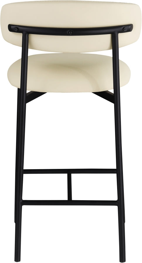 Lupita Vegan Leather Upholstered Counter Stool — 996-C - Cream - 996Cream-C alternate view 4
