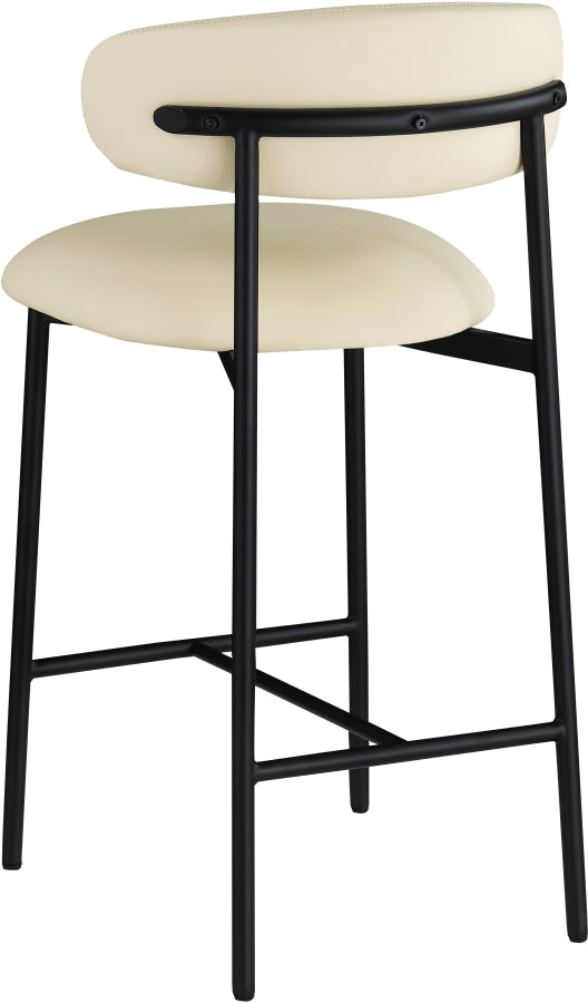 Lupita Vegan Leather Upholstered Counter Stool — 996-C - Cream - 996Cream-C alternate view 5