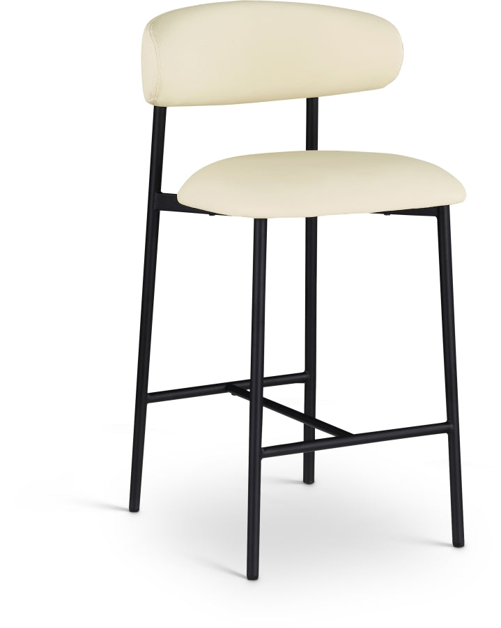 Lupita Vegan Leather Upholstered Counter Stool — 996-C - Cream - 996Cream-C