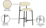 Lupita Vegan Leather Upholstered Counter Stool — 996-C - Cream - 996Cream-C Infographic