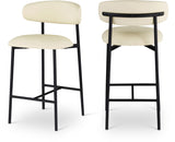 Lupita Vegan Leather Upholstered Counter Stool — 996-C - Cream - 996Cream-C Double Chair
