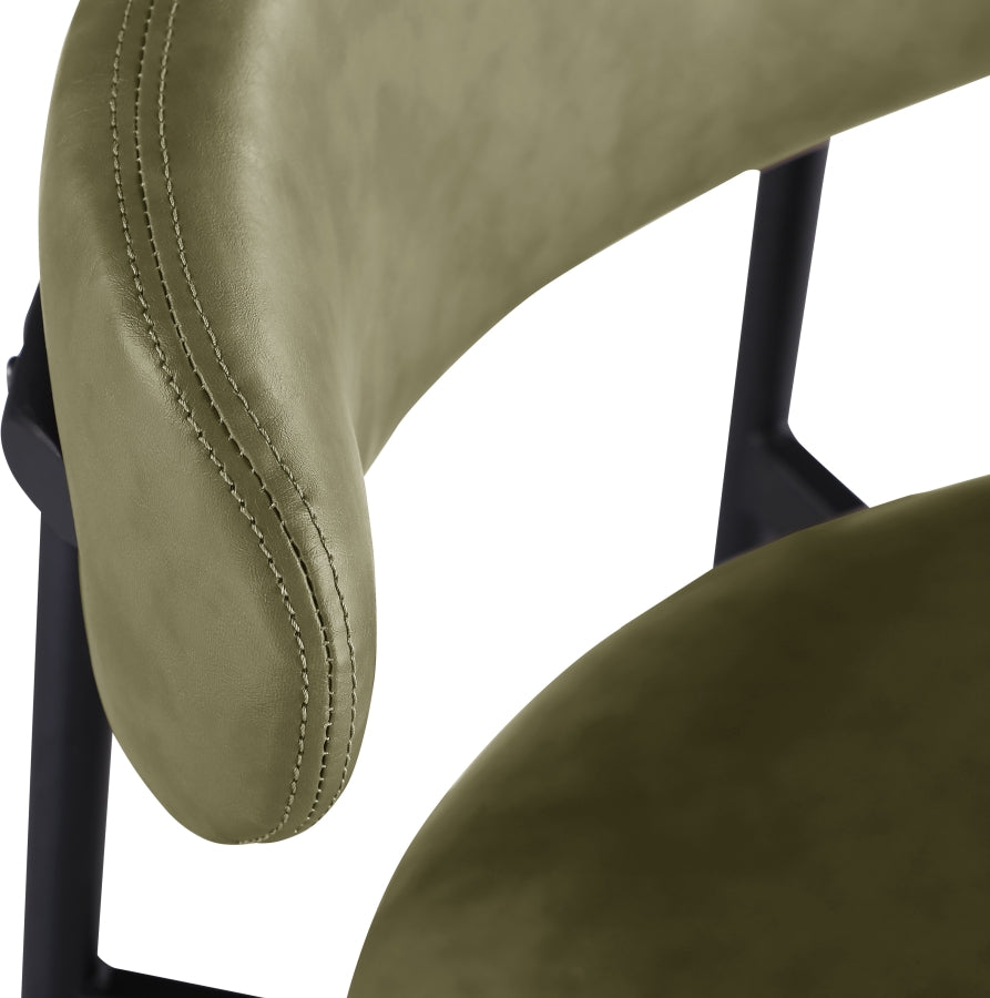 Lupita Vegan Leather Upholstered Counter Stool — 996-C - Olive - 996Olive-C alternate view 6
