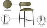 Lupita Vegan Leather Upholstered Counter Stool — 996-C - Olive - 996Olive-C Infographic