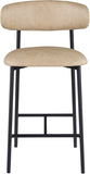 Lupita Vegan Leather Upholstered Counter Stool — 996-C - Tan - 996Tan-C alternate view 2