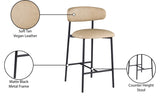 Lupita Vegan Leather Upholstered Counter Stool — 996-C - Tan - 996Tan-C Infographic
