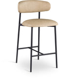Lupita Vegan Leather Upholstered Counter Stool — 996-C - Tan - 996Tan-C