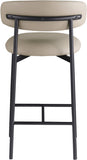 Lupita Vegan Leather Upholstered Counter Stool — 996-C - Taupe - 996Taupe-C alternate view 4