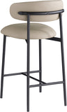 Lupita Vegan Leather Upholstered Counter Stool — 996-C - Taupe - 996Taupe-C alternate view 5