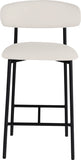 Lupita Vegan Leather Upholstered Counter Stool — 996-C - White - 996White-C alternate view 2