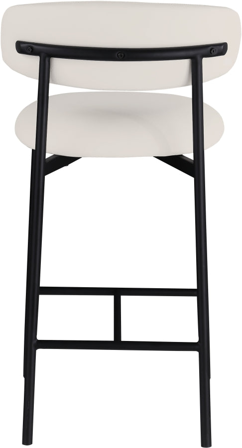 Lupita Vegan Leather Upholstered Counter Stool — 996-C - White - 996White-C alternate view 4