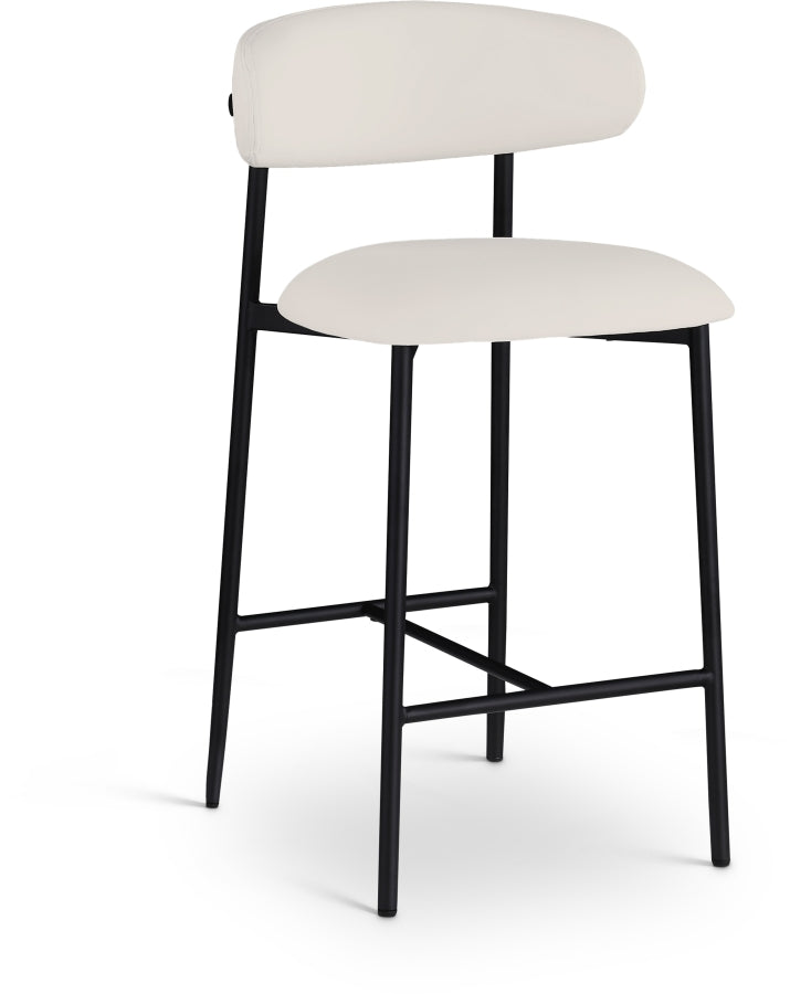 Lupita Vegan Leather Upholstered Counter Stool — 996-C - White - 996White-C