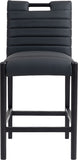 Aimee Vegan Leather Upholstered Counter Stool — 11029-C - Black - 11029Black-C alternate view 2