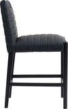Aimee Vegan Leather Upholstered Counter Stool — 11029-C - Black - 11029Black-C alternate view 3