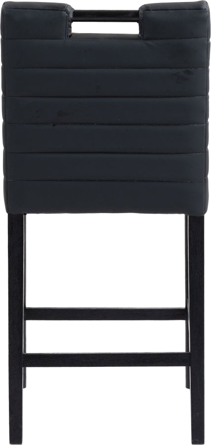 Aimee Vegan Leather Upholstered Counter Stool — 11029-C - Black - 11029Black-C alternate view 4