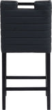 Aimee Vegan Leather Upholstered Counter Stool — 11029-C - Black - 11029Black-C alternate view 4