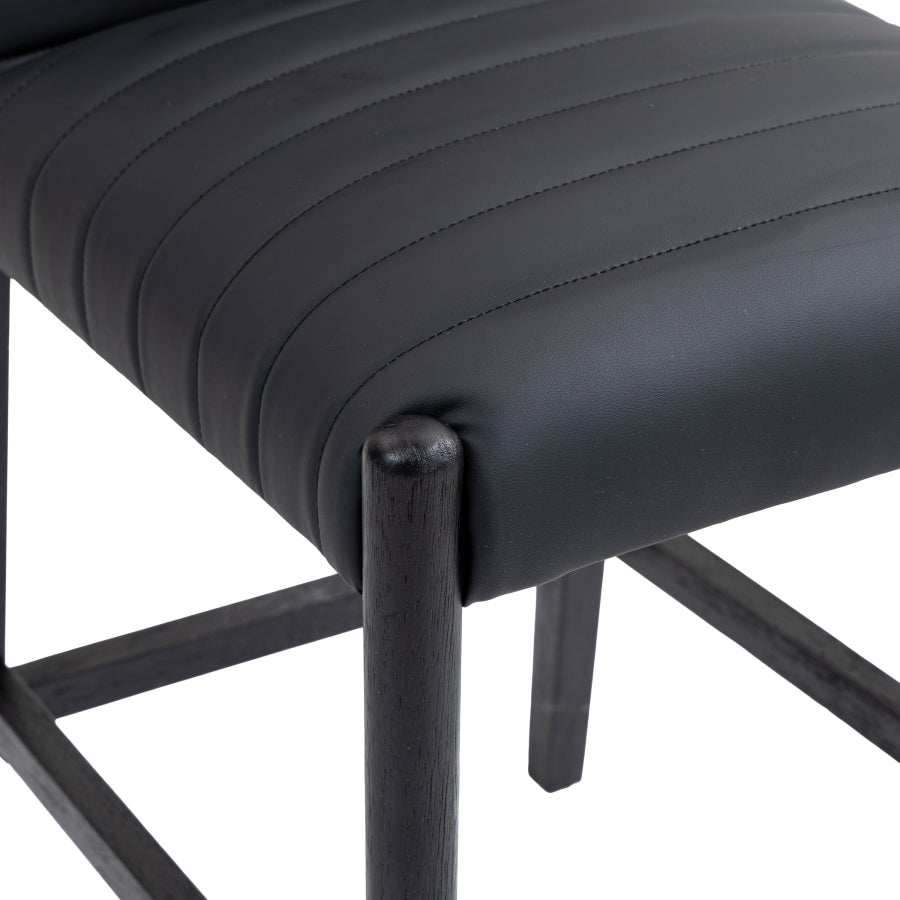 Aimee Vegan Leather Upholstered Counter Stool — 11029-C - Black - 11029Black-C alternate view 6
