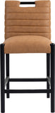 Aimee Vegan Leather Upholstered Counter Stool — 11029-C - Cognac - 11029Cognac-C alternate view 2