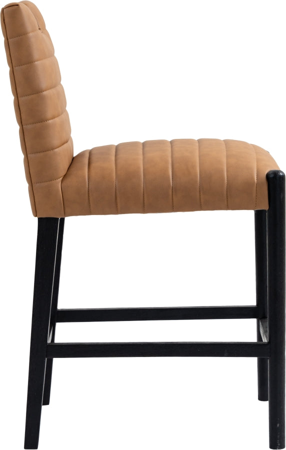 Aimee Vegan Leather Upholstered Counter Stool — 11029-C - Cognac - 11029Cognac-C alternate view 3