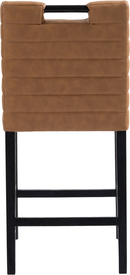 Aimee Vegan Leather Upholstered Counter Stool — 11029-C - Cognac - 11029Cognac-C alternate view 4