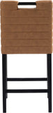 Aimee Vegan Leather Upholstered Counter Stool — 11029-C - Cognac - 11029Cognac-C alternate view 4