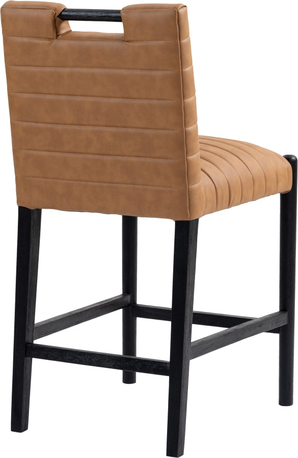 Aimee Vegan Leather Upholstered Counter Stool — 11029-C - Cognac - 11029Cognac-C alternate view 5