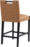 Aimee Vegan Leather Upholstered Counter Stool — 11029-C - Cognac - 11029Cognac-C alternate view 5