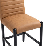 Aimee Vegan Leather Upholstered Counter Stool — 11029-C - Cognac - 11029Cognac-C alternate view 6