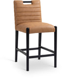 Aimee Vegan Leather Upholstered Counter Stool — 11029-C - Cognac - 11029Cognac-C