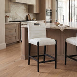 Aimee Vegan Leather Upholstered Counter Stool — 11029-C - Cream - 11029Cream-C alternate view 1
