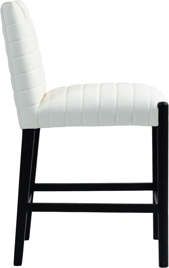 Aimee Vegan Leather Upholstered Counter Stool — 11029-C - Cream - 11029Cream-C alternate view 3