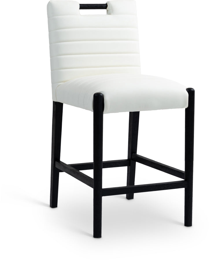 Aimee Vegan Leather Upholstered Counter Stool — 11029-C - Cream - 11029Cream-C