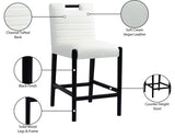 Aimee Vegan Leather Upholstered Counter Stool — 11029-C - Cream - 11029Cream-C Infographic