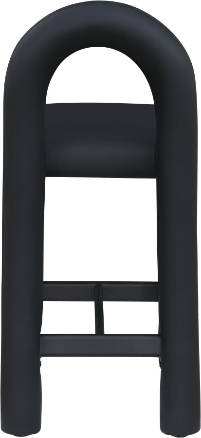 Amari Vegan Leather Upholstered Counter Stool — 11064-C - Black - 11064Black-C alternate view 4
