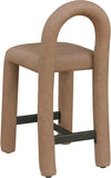 Amari Vegan Leather Upholstered Counter Stool — 11064-C - Brown - 11064Brown-C alternate view 5