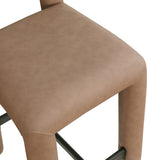 Amari Vegan Leather Upholstered Counter Stool — 11064-C - Brown - 11064Brown-C alternate view 6